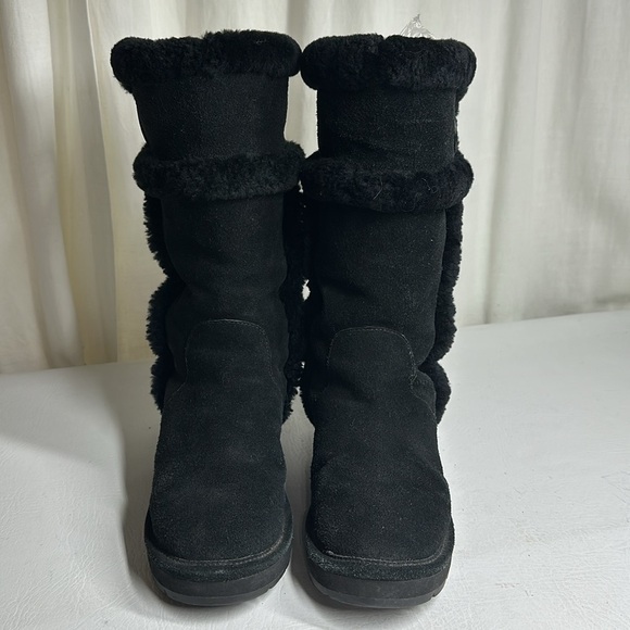 Michael Kors Black Suede and Fur Mid Calf Boot, 6M - Picture 3 of 7